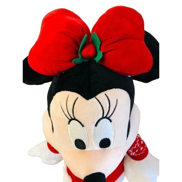 Disney Minnie Mouse Standing Stuffed Doll Plush Red Dress Toy Red 25" Toy Mice - Picture 5 of 10